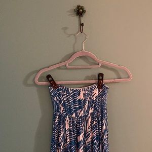 Rachel Pally Blue & White Strapless Maxi dress XS/S